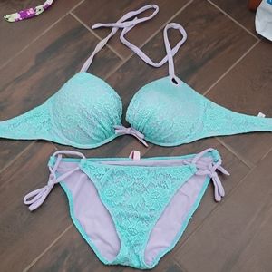 Victoria's Secret Lacey Bikini Top and Bottom